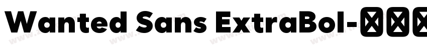 Wanted Sans ExtraBol字体转换 Wanted Sans ExtraBol字体转换